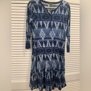 Pristine Lauren Ralph Lauren Southwestern Aztec Boho Women's Dress size medium